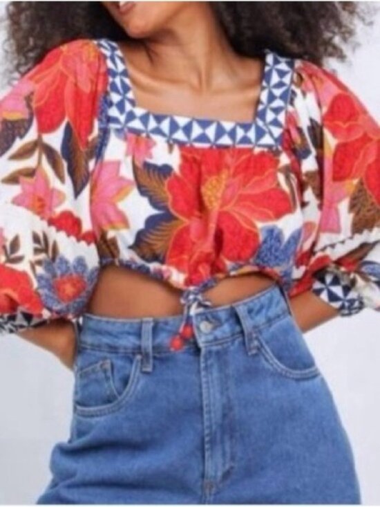 FARM Rio Tops - Farm Rio Printed Top Size P (Small)
